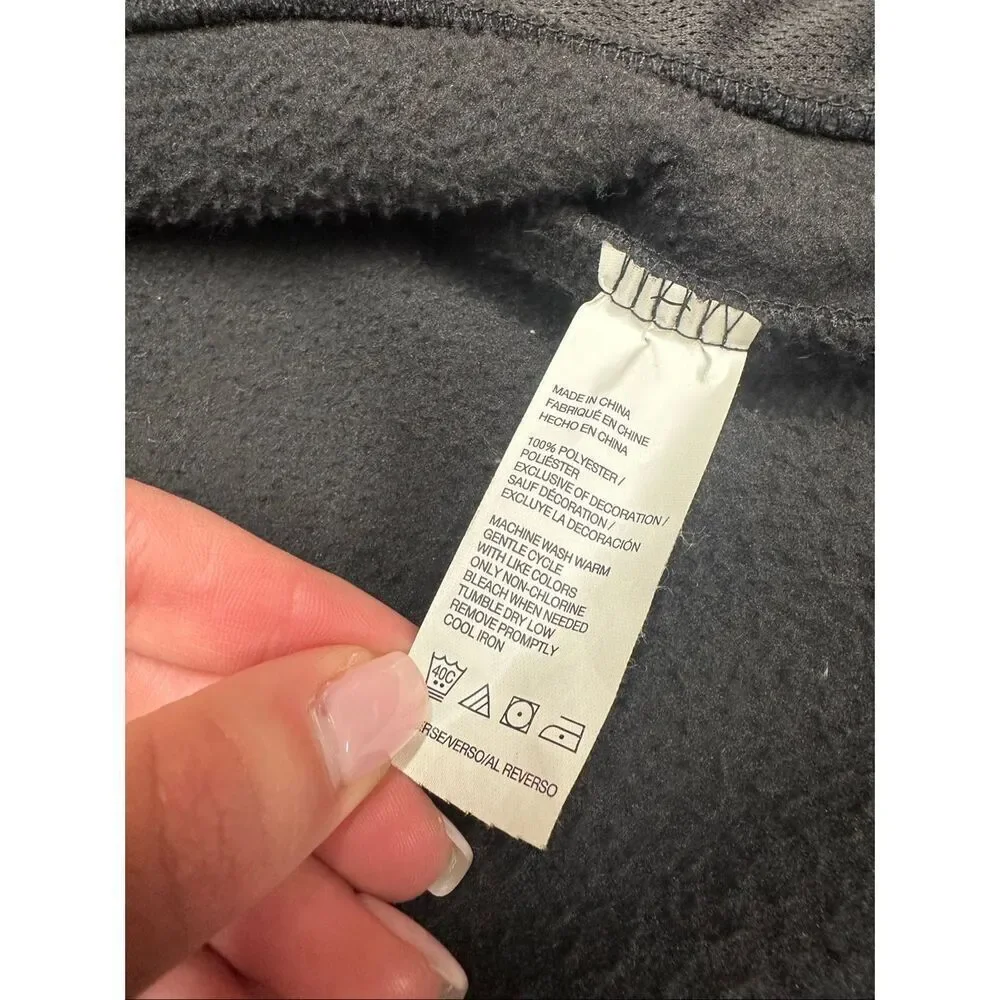 Timberland Men’s Black Fleece Zip Up Warm Outdoor Long Sleeve Jacket Size Medium